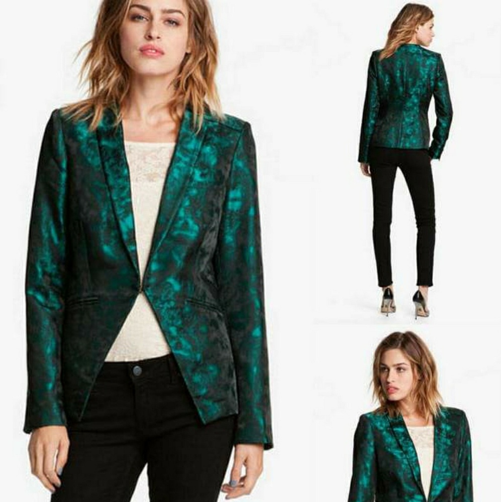 NEW Gibson Cutaway Metallic Blazer Jacket